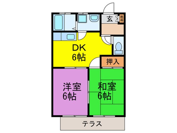 オレンジハウス井尻駅南Ａの物件間取画像